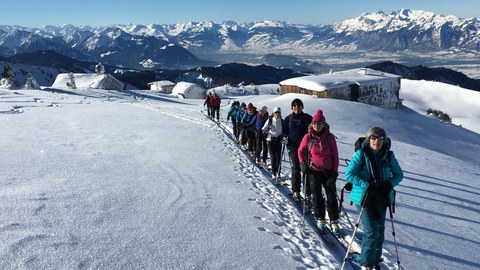 Skitour auf die Mellenköpfe, Rodeln auf Gapfohl