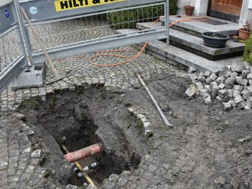 Wasserleitung Liebfrauenberg mit umfangreichen Grabungsarbeiten